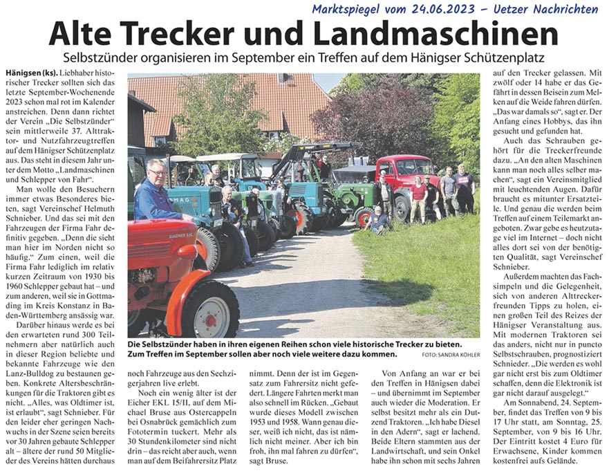 Bericht erschienen im Marktspiegel